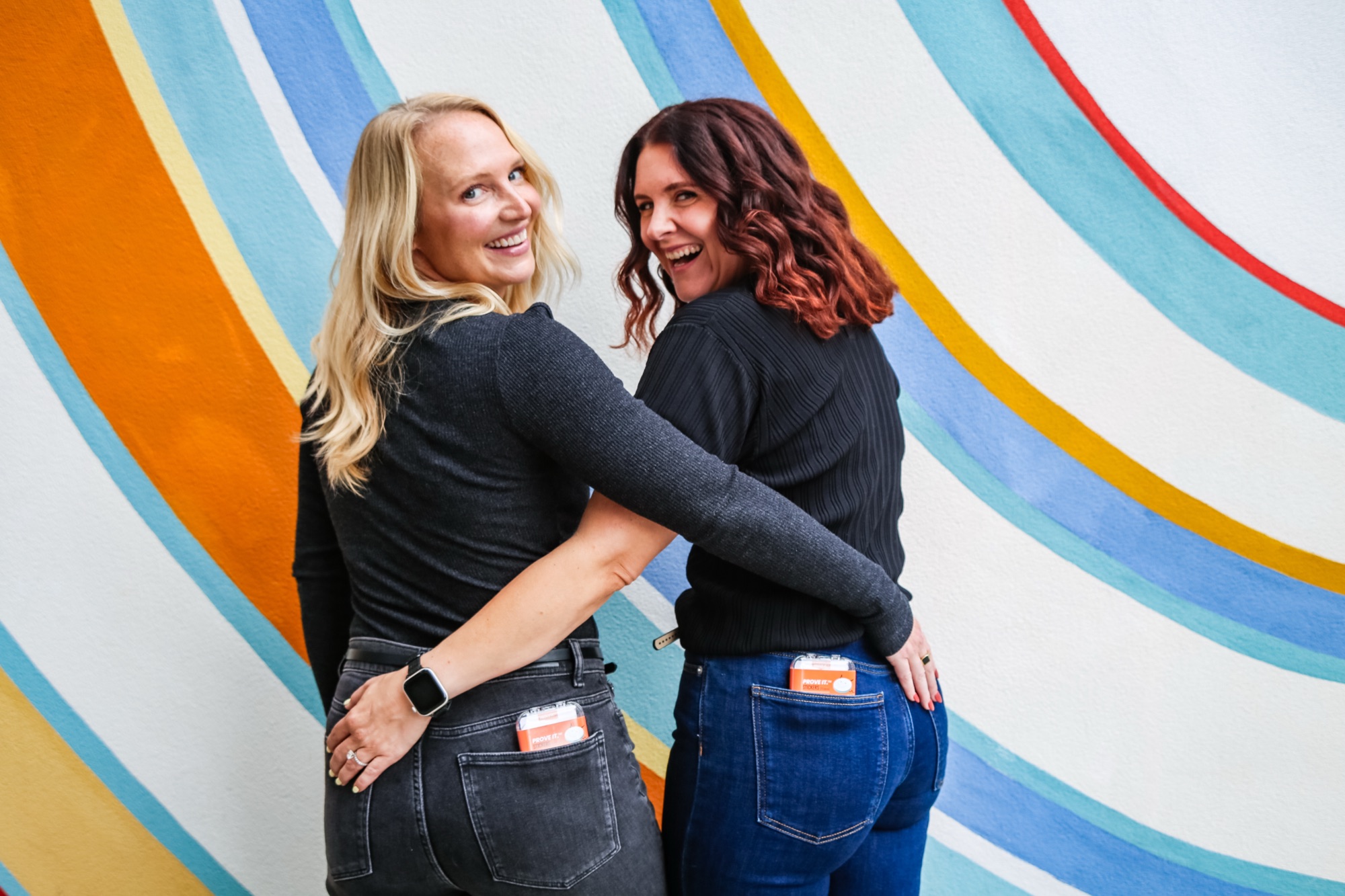 Co-founders, back to back