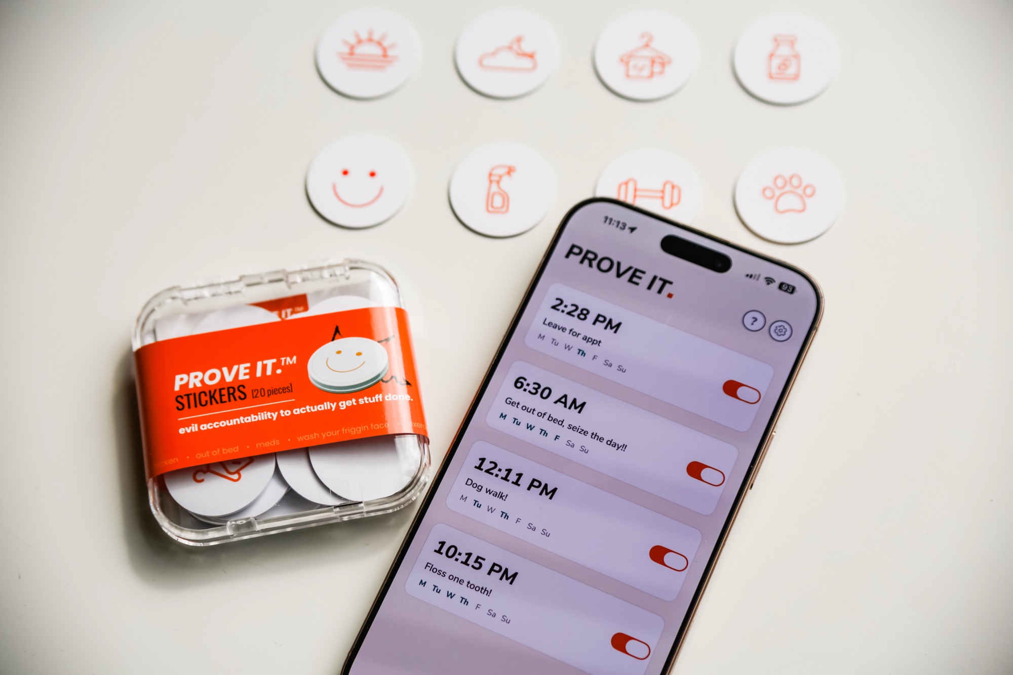 Stickers, case + app